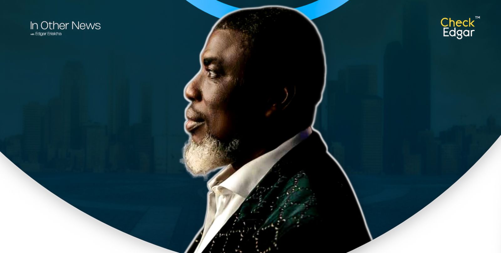 Close-up profile of Ochacho with silver beard, featuring a stylish outfit.