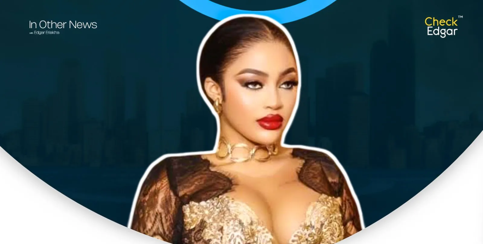  Tiana Ivy  with bold makeup and a glamorous outfit.